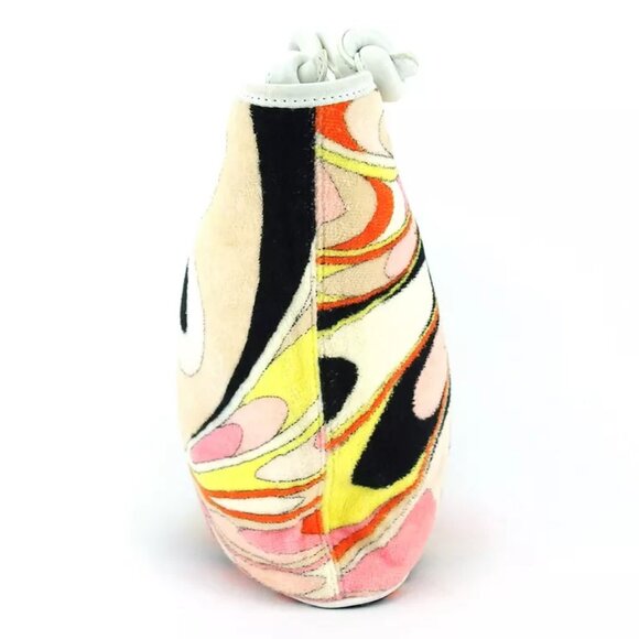 EMILIO PUCCI Tote Bag Pucci (handle) white pink pile ?~ Leather used T18697 - Picture 3 of 9